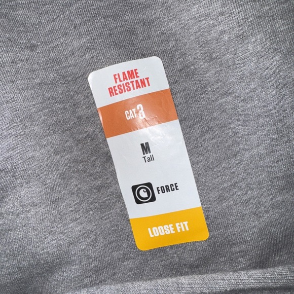 Carhartt Men FR TS4982-FRM Flame Resistant Hoodie CAT3 2112 Gray Medium TALL NEW - Picture 5 of 16